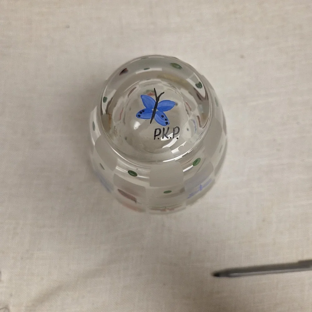 Lenox Nature's Splendor Vase‎ Hand Painted Crystal Bugs Bees Flowers Signed